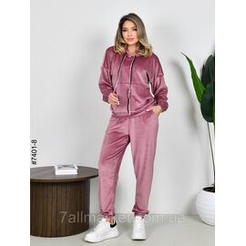 Спортивный костюм женский велюр норма 42,44,46 (7кв) "NOWEMBER" недорого від прямого постачальника