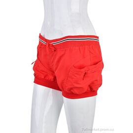 Фотография Шорты женские Лето 7020-7 red (02019) (8 шт. р.сетка M-2XL) "Obuvok" недорого оптом от прямого поставщика