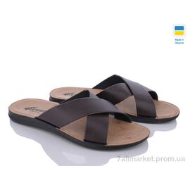 Шльопанці чоловічі пляжні Літо MK2026-1-005-1 коричневий батал (6 пар р.43-47) "DeMur" недорого оптом від прямого постачальника