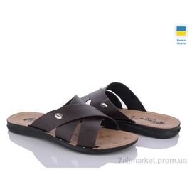 Шльопанці чоловічі пляжні Літо MK2026-1-005-2 коричневий батал (6 пар р.43-47) "DeMur" недорого оптом від прямого постачальника