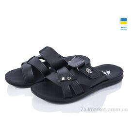 Шльопанці чоловічі пляжні Літо 2024-042 чорний батал (6 пар р.43-47) "DeMur" недорого оптом від прямого постачальника