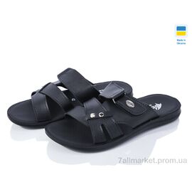 Шльопанці чоловічі пляжні Літо MK2026-1-042 чорний батал (6 пар р.43-47) "DeMur" недорого оптом від прямого постачальника