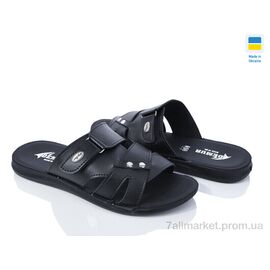Шльопанці чоловічі пляжні Літо 2024-043 чорний (6 пар р.41-46) "DeMur" недорого оптом від прямого постачальника