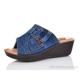 Шльопанці жіночі полегшені Літо 0001-2 синій (6 пар р.36-40) "DeMur" недорого оптом від прямого постачальника