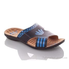 Шльопанці дитячі літні Літо BAdik-A-black-blue (6 пар р.30-35) "DeMur" недорого оптом від прямого постачальника