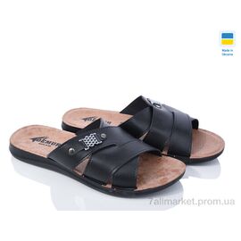 Шльопанці чоловічі пляжні Літо MK2026-2-6007-1 чорний (6 пар р.40-45) "DeMur" недорого оптом від прямого постачальника