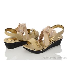 Фотография Босоножки детские летние Лето 2024-049-1 beige (24 пар р.24-29) "DeMur" недорого оптом от прямого поставщика