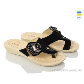 Шльопанці жіночі полегшені Літо 2024-046 black (6 пар р.36-40) "DeMur" недорого оптом від прямого постачальника