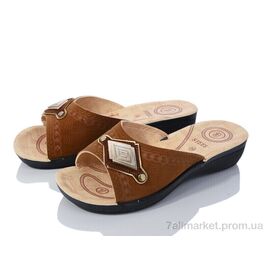 Шльопанці жіночі полегшені Літо 2024-052-7 beige (6 пар р.36-41) "DeMur" недорого оптом від прямого постачальника