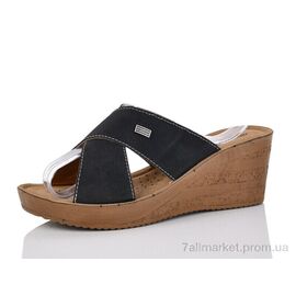 Шльопанці жіночі полегшені Літо 336556 чорний (6 пар р.36-40) "DeMur" недорого оптом від прямого постачальника