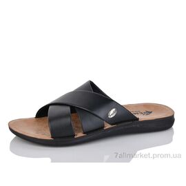 Шльопанці чоловічі пляжні Літо MK2026-2-3333-1 чорний (6 пар р.41-46) "DeMur" недорого оптом від прямого постачальника