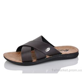 Шльопанці чоловічі пляжні Літо 3333-2 kahve (6 пар р.41-46) "DeMur" недорого оптом від прямого постачальника