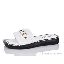 Шльопанці жіночі полегшені Літо 3001-5 white (6 пар р.36-41) "DeMur" недорого оптом від прямого постачальника