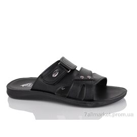 Шльопанці чоловічі пляжні Літо MK2026-2-2401 чорний (6 пар р.41-46) "DeMur" недорого оптом від прямого постачальника