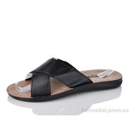 Шльопанці чоловічі пляжні Літо MK2026-2-2402 чорний (6 пар р.40-45) "DeMur" недорого оптом від прямого постачальника