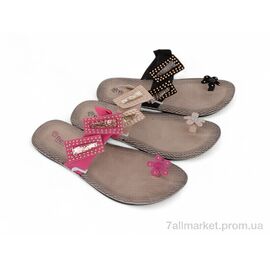 Шльопанці жіночі полегшені Літо 3002-16 mix (36 пар р.36-40) "DeMur" недорого оптом від прямого постачальника