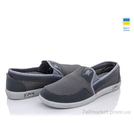 Сліпони чоловічі модні Літо Кредо Укр 19С-205 сірий (7 пар р.41-46) "Vladimir" недорого оптом від прямого постачальника