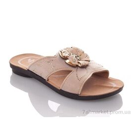 Фотография Шлепки детские летние Лето GElena-N2B-beige (6 пар р.26-30) "DeMur" недорого оптом от прямого поставщика