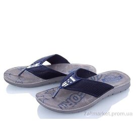 Фотография Шлепки мужские пляжные Лето M6132 blue (6 пар р.40-44) "DeMur" недорого оптом от прямого поставщика