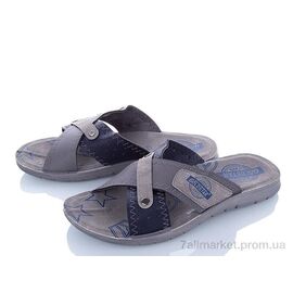 Фотография Шлепки мужские пляжные Лето M6134 grey (6 пар р.40-44) "DeMur" недорого оптом от прямого поставщика