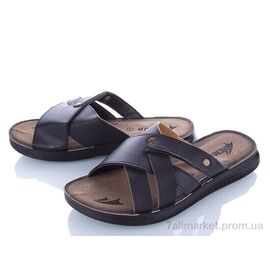 Фотография Шлепки мужские пляжные Лето MKB6117 black (6 пар р.40-45) "DeMur" недорого оптом от прямого поставщика