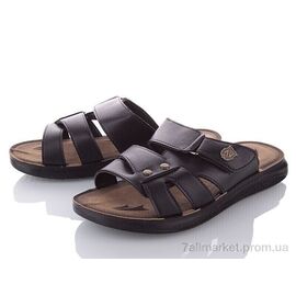 Шльопанці чоловічі пляжні Літо MKB6115 black (6 пар р.41-45) "DeMur" недорого оптом від прямого постачальника