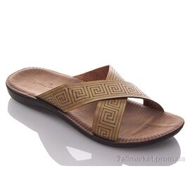 Фотография Шлепки мужские пляжные Лето M2380 camel (6 пар р.40-44) "DeMur" недорого оптом от прямого поставщика