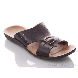 Шльопанці чоловічі пляжні Літо M3830 black (6 пар р.40-44) "DeMur" недорого оптом від прямого постачальника