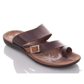 Шльопанці чоловічі пляжні Літо M3878 brown (6 пар р.40-44) "DeMur" недорого оптом від прямого постачальника