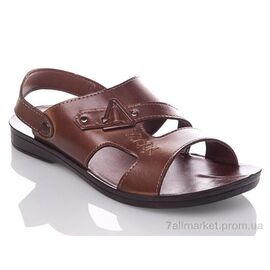 Сандалії чоловічі літні Літо M5714 camel (6 пар р.40-44) "DeMur" недорого оптом від прямого постачальника