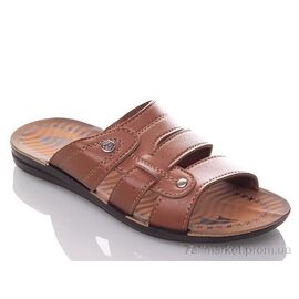 Шльопанці чоловічі пляжні Літо M6370 camel (6 пар р.40-45) "DeMur" недорого оптом від прямого постачальника