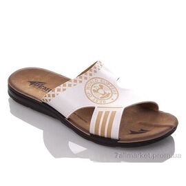 Шльопанці чоловічі пляжні Літо M6396 white (6 пар р.40-45) "DeMur" недорого оптом від прямого постачальника