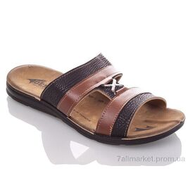 Шльопанці чоловічі пляжні Літо M6833 black-camel (6 пар р.40-45) "DeMur" недорого оптом від прямого постачальника