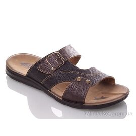 Шльопанці чоловічі пляжні Літо MK2026-2-6834 black-brown (6 пар р.40-45) "DeMur" недорого оптом від прямого постачальника
