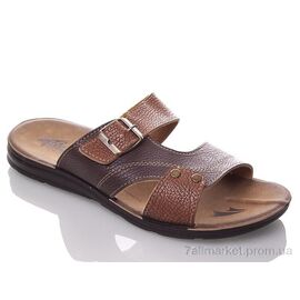 Шльопанці чоловічі пляжні Літо MK2026-2-6834 brown-camel (6 пар р.40-45) "DeMur" недорого оптом від прямого постачальника
