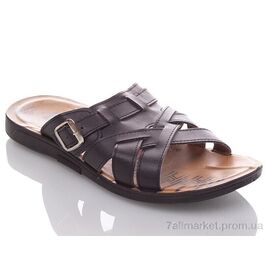 Фотография Шлепки мужские пляжные Лето MN21 black (6 пар р.40-44) "DeMur" недорого оптом от прямого поставщика