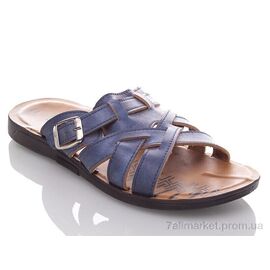 Фотография Шлепки мужские пляжные Лето MN21 blue (6 пар р.40-44) "DeMur" недорого оптом от прямого поставщика