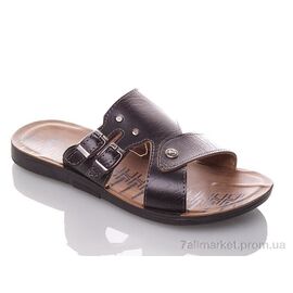 Шльопанці чоловічі пляжні Літо MN25 black (6 пар р.40-44) "DeMur" недорого оптом від прямого постачальника