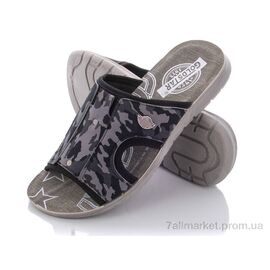 Шльопанці чоловічі пляжні Літо MD2026-2-6131-1 grey (6 пар р.40-44) "DeMur" недорого оптом від прямого постачальника