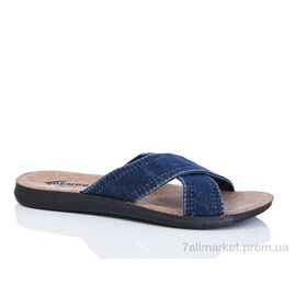 Шльопанці чоловічі пляжні Літо Kot B blue батал (6 пар р.43-47) "DeMur" недорого оптом від прямого постачальника