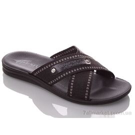 Шльопанці чоловічі пляжні Літо TRK2026-2-Depart чорний-білий (6 пар р.40-45) "DeMur" недорого оптом від прямого постачальника
