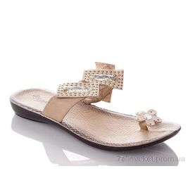 Шльопанці жіночі полегшені Літо W07200-beige (6 пар р.36-40) "DeMur" недорого оптом від прямого постачальника