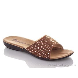 Шльопанці жіночі полегшені Літо W3050-camel (6 пар р.36-40) "DeMur" недорого оптом від прямого постачальника