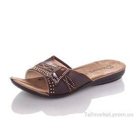 Шльопанці жіночі полегшені Літо W3053-brown (6 пар р.36-40) "DeMur" недорого оптом від прямого постачальника