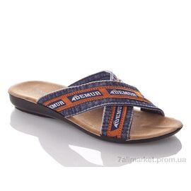 Шльопанці жіночі полегшені Літо W3065-blue orange (6 пар р.36-40) "DeMur" недорого оптом від прямого постачальника