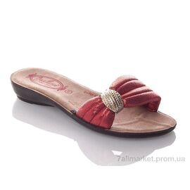 Шльопанці жіночі полегшені Літо W7152-red (6 пар р.36-40) "DeMur" недорого оптом від прямого постачальника