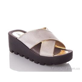 Шльопанці жіночі полегшені Літо W777-18-white-gold (6 пар р.36-40) "DeMur" недорого оптом від прямого постачальника