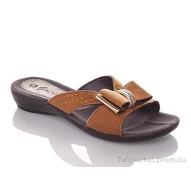 Шльопанці жіночі полегшені Літо WGolden-bant-camel (6 пар р.36-40) "DeMur" недорого оптом від прямого постачальника
