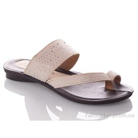 Шльопанці жіночі полегшені Літо WLinda-beige (6 пар р.36-40) "DeMur" недорого оптом від прямого постачальника