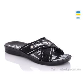Фотография Шлепки мужские пляжные Лето TRK-1 black-white (6 пар р.41-46) "DeMur" недорого оптом от прямого поставщика